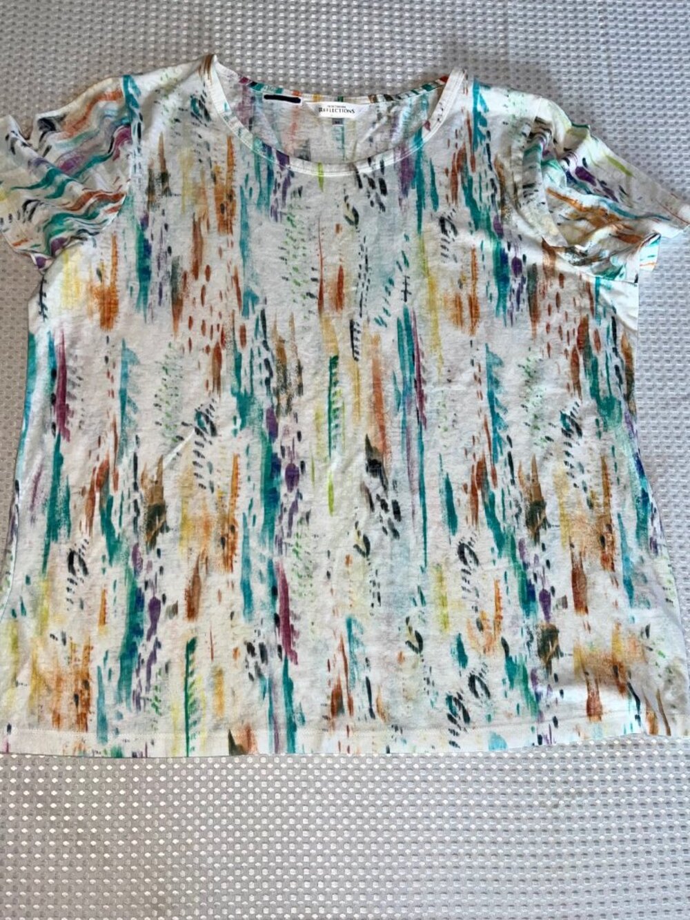 Northern Reflections Abstract Watercolor Short Sleeve Tee XL